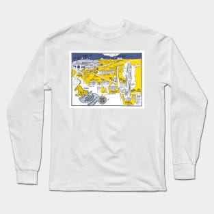 PITTSBURGH University map PENNSYLVANIA  dorm decor graduate Long Sleeve T-Shirt